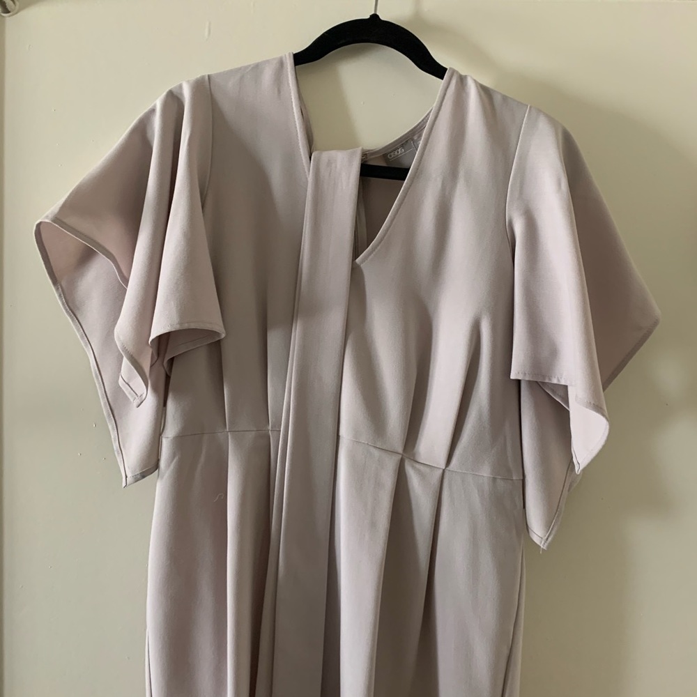 ASOS grey dress with sash.